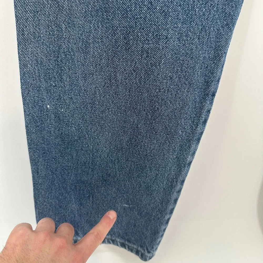 Wrangler Jeans Mens 35x30 Blue Denim Cotton Straight Leg Regular Fit 5-Pocket